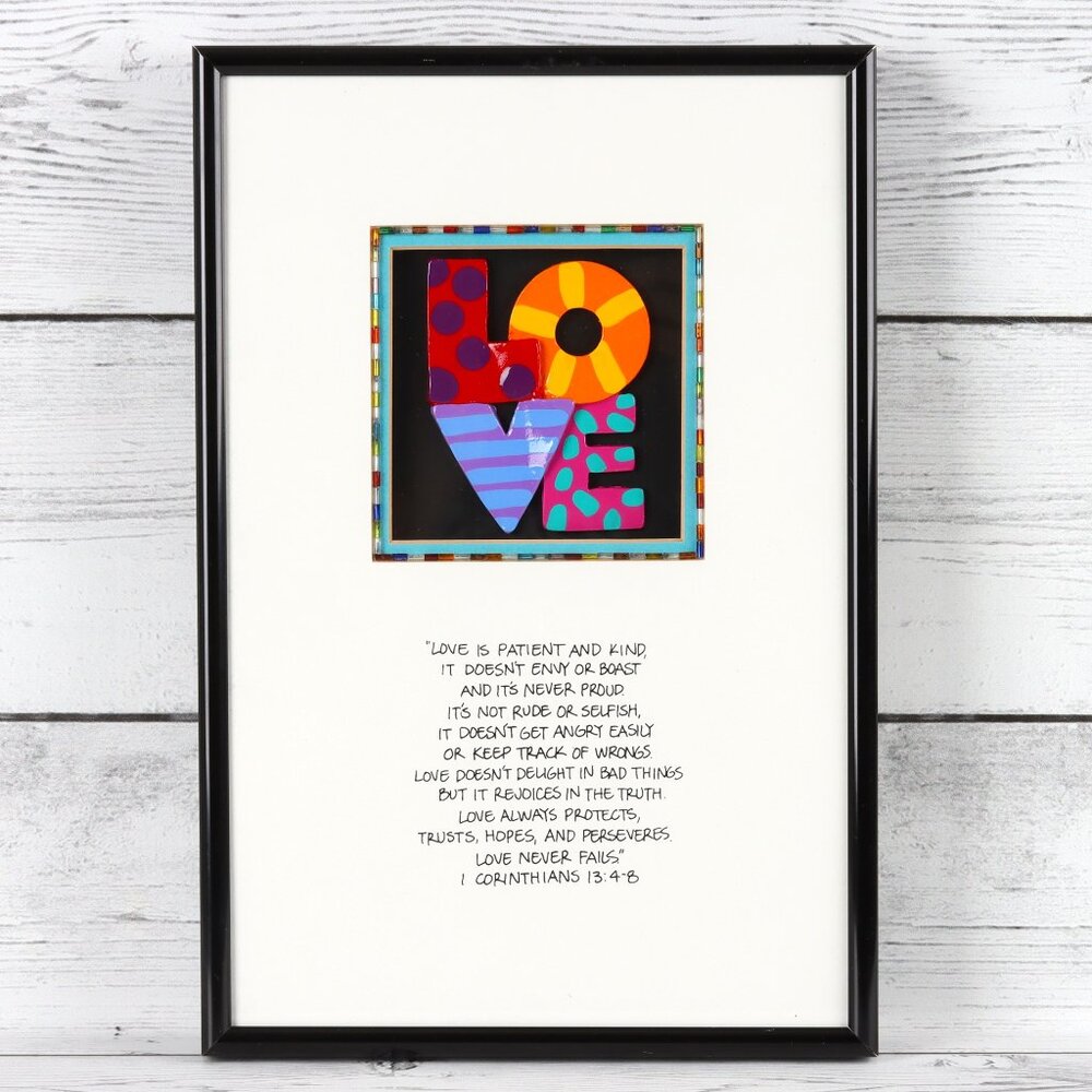 Vintage Bright Star Design Original 3D Artwork "Love"